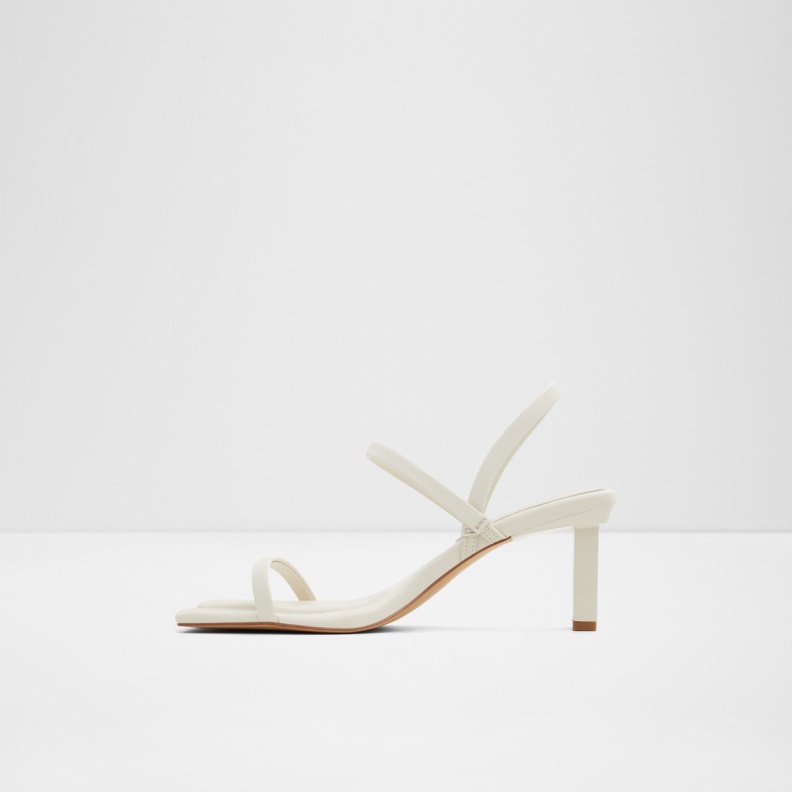 Aldo Lokurr Sling Back Heeled Sandal White Fashion