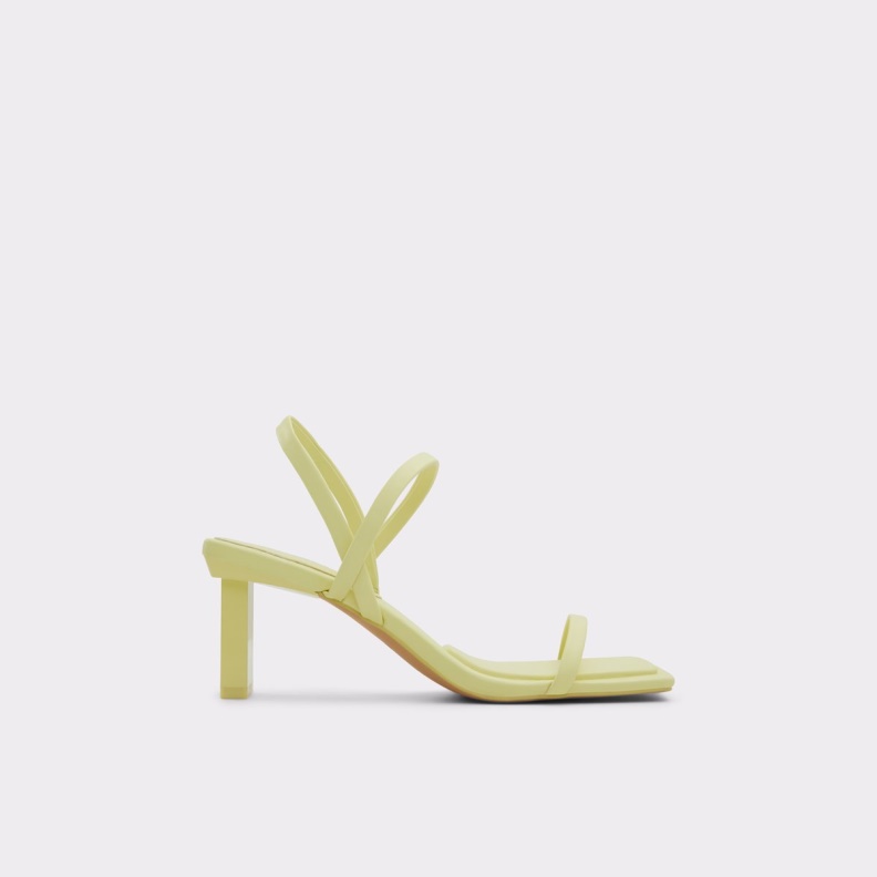 Fashion Aldo Light Yellow Lokurr Sling Back Heeled Sandal