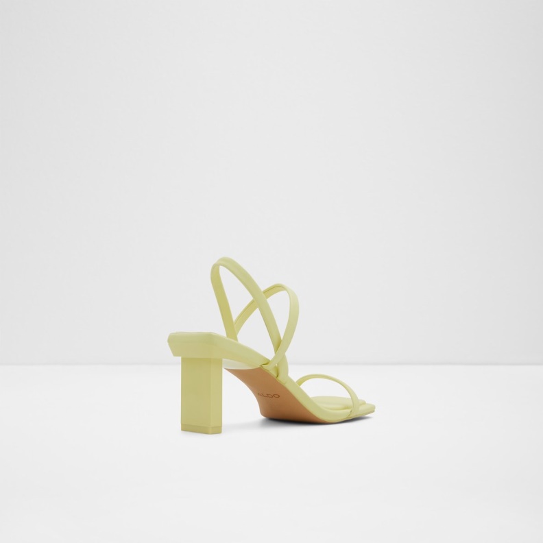 Fashion Aldo Light Yellow Lokurr Sling Back Heeled Sandal