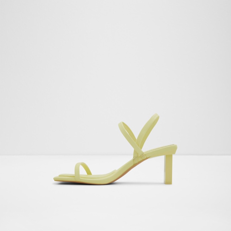 Fashion Aldo Light Yellow Lokurr Sling Back Heeled Sandal