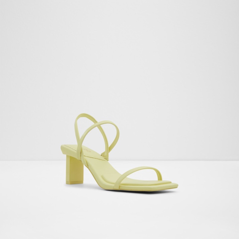 Fashion Aldo Light Yellow Lokurr Sling Back Heeled Sandal