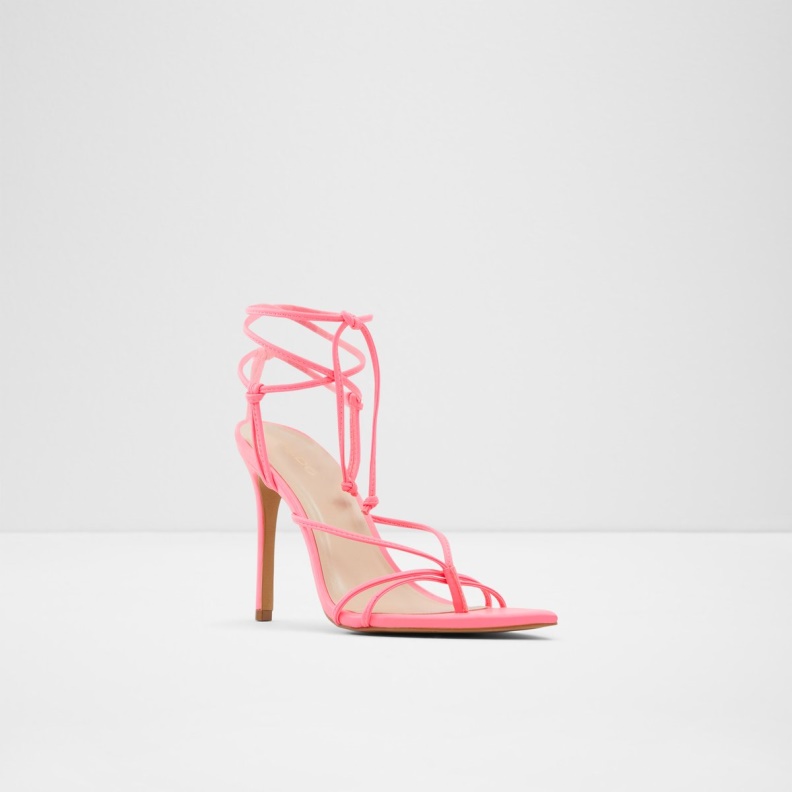 Lona Strappy Heeled Sandal Stiletto Heel Aldo Fashion Bright Pink