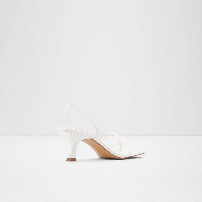Aldo Fashion Loni Strappy High Heel Sandal Block Heel White