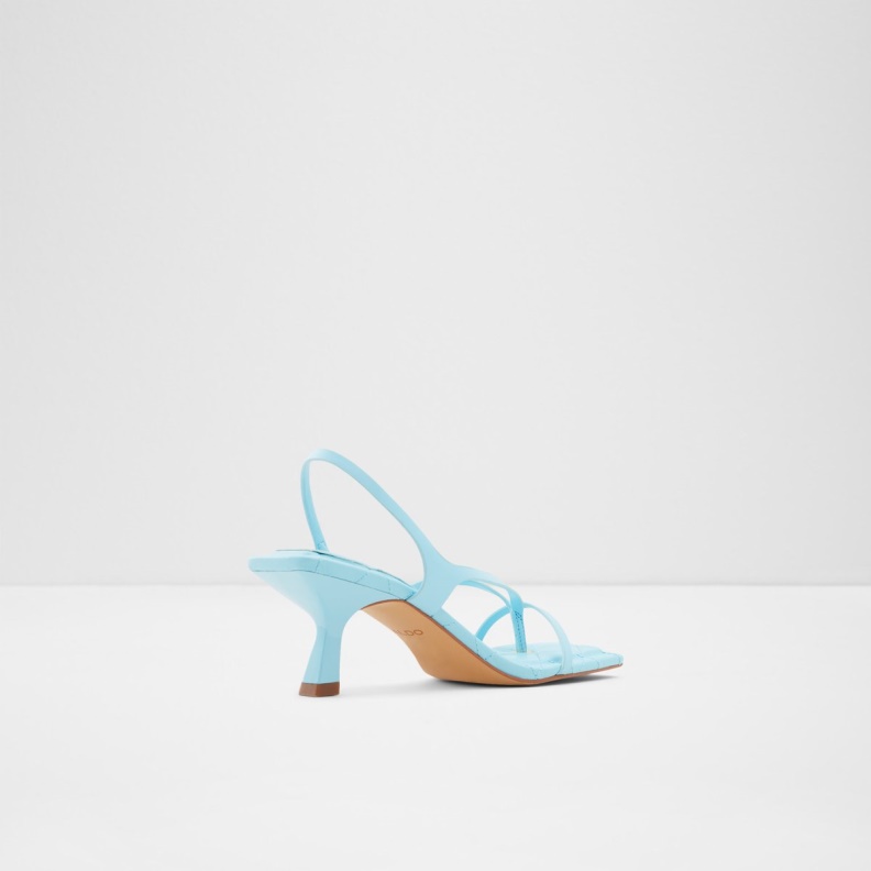 Bright Blue Fashion Aldo Loni Strappy High Heel Sandal Block Heel