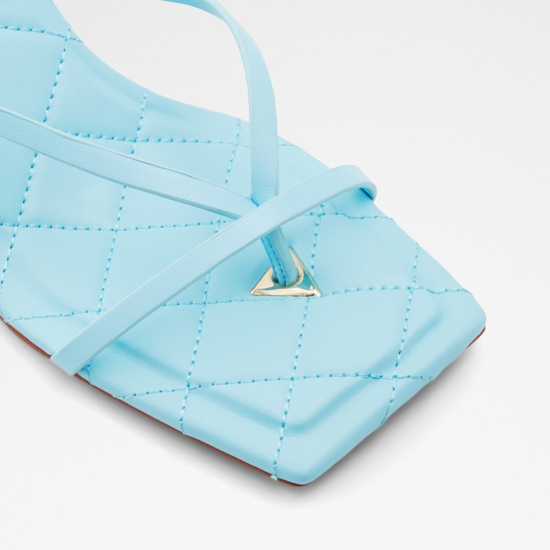 Bright Blue Fashion Aldo Loni Strappy High Heel Sandal Block Heel