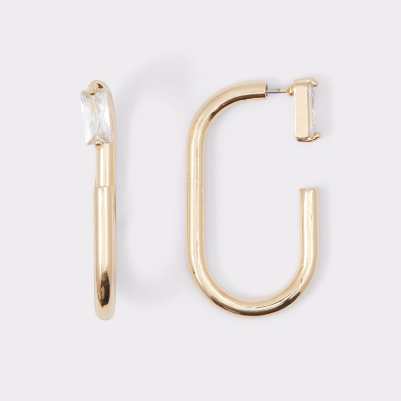 Last Chance Loupe Earrings Fashion Aldo Gold-Clear Multi