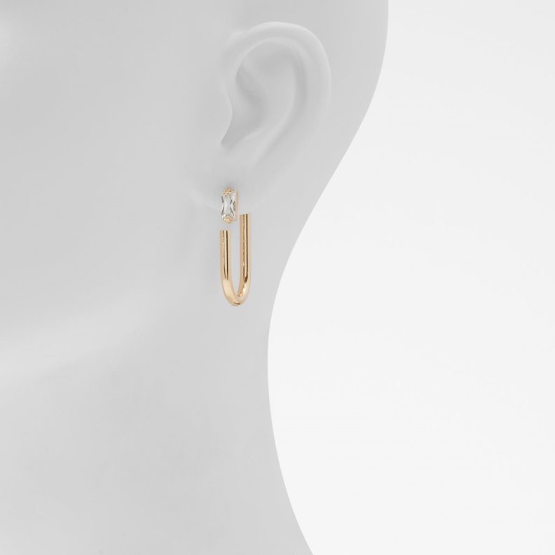 Last Chance Loupe Earrings Fashion Aldo Gold-Clear Multi