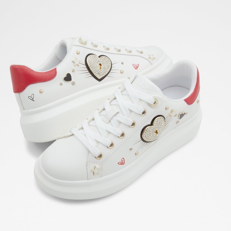 Lovekey Low Top Sneaker Cup Sole Fashion Aldo White