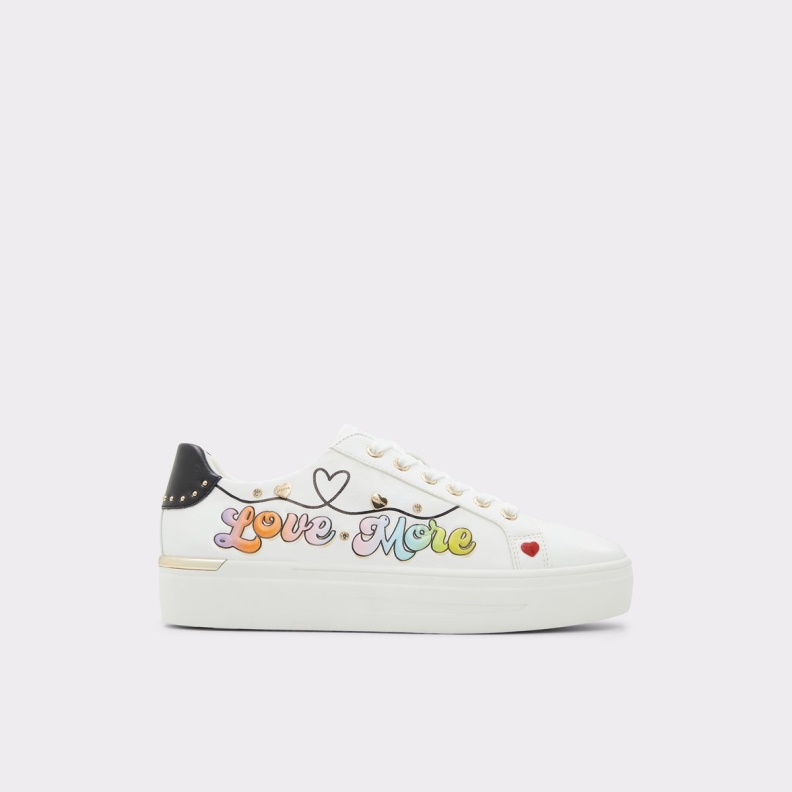 White Multi Lovemore Low Top Sneaker Fashion Aldo