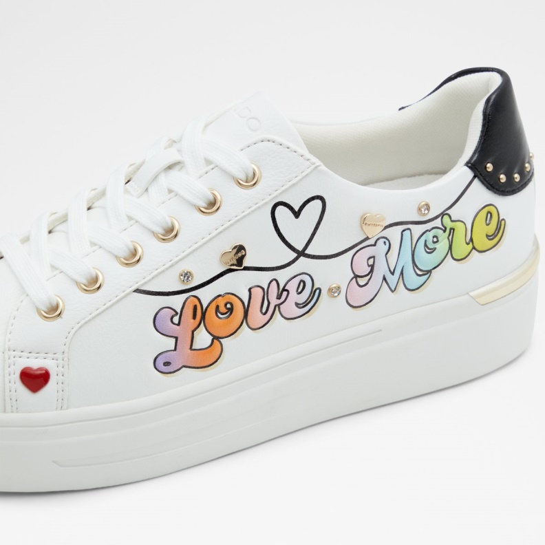 White Multi Lovemore Low Top Sneaker Fashion Aldo