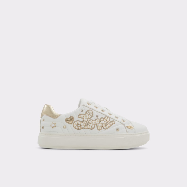 Aldo Gold-Clear Multi Fashion Lovenow Low Top Sneaker Cup Sole