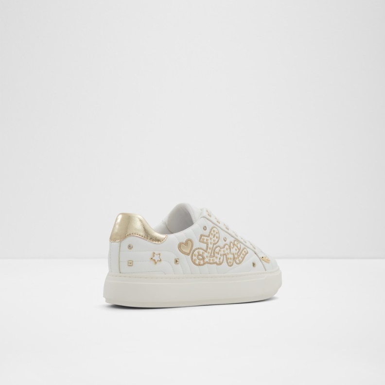 Lovenow Low Top Sneaker Cup Sole Aldo Fashion Gold-Clear Multi