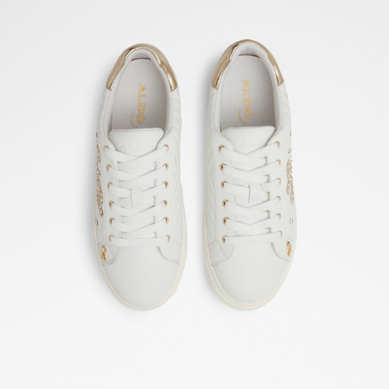 Lovenow Low Top Sneaker Cup Sole Aldo Fashion Gold-Clear Multi