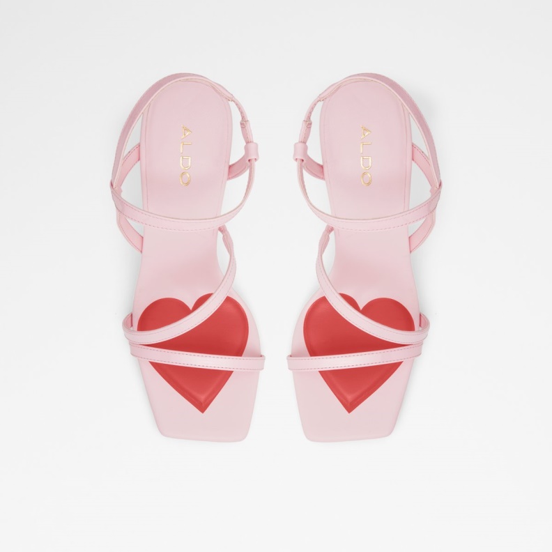 Fashion Aldo Pink Luvly Strappy High Heel Sandal Stiletto Heel