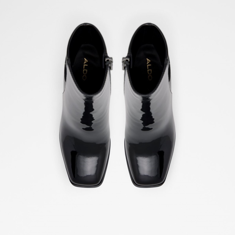 Black Synthetic Patent New Arrival Mabel Platform Ankle Boot Plateforme Fashion Aldo