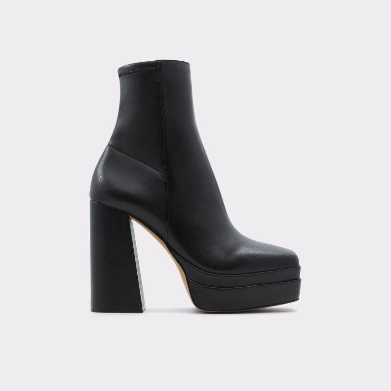 Fashion Black Synthetic Smooth New Arrival Mabel Platform Ankle Boot Plateforme Aldo