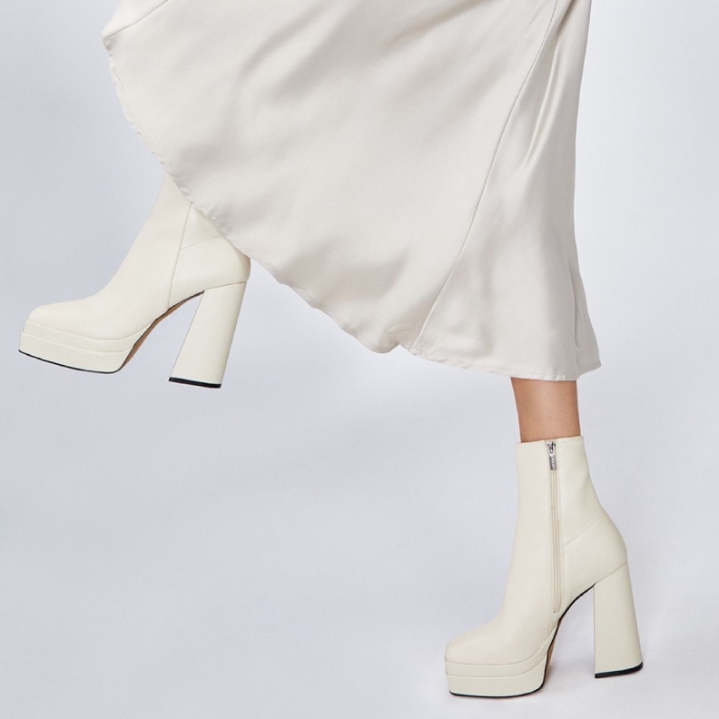 White New Arrival Mabel Platform Ankle Boot Plateforme Fashion Aldo