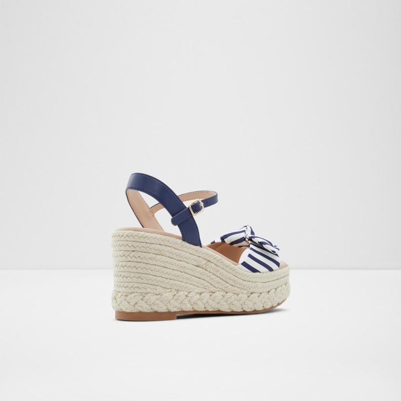 Aldo Blue Fashion Macrama Wedge Sandal Wedge Heel