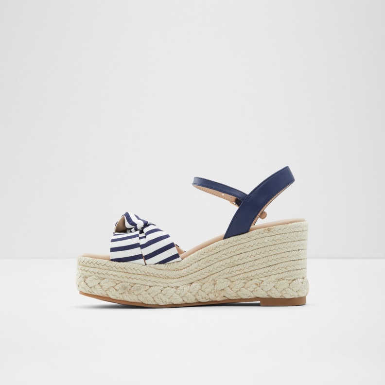 Aldo Blue Fashion Macrama Wedge Sandal Wedge Heel