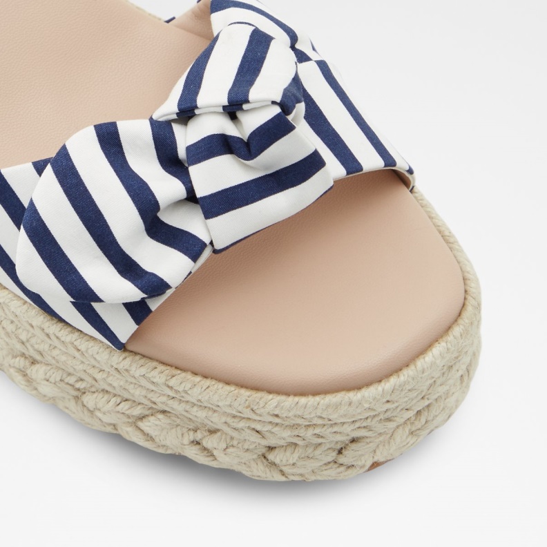 Aldo Blue Fashion Macrama Wedge Sandal Wedge Heel