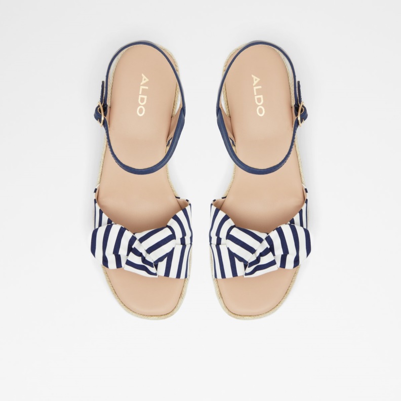 Aldo Blue Fashion Macrama Wedge Sandal Wedge Heel