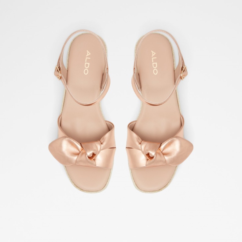 Macrama Wedge Sandal Wedge Heel Fashion Rose Gold Aldo