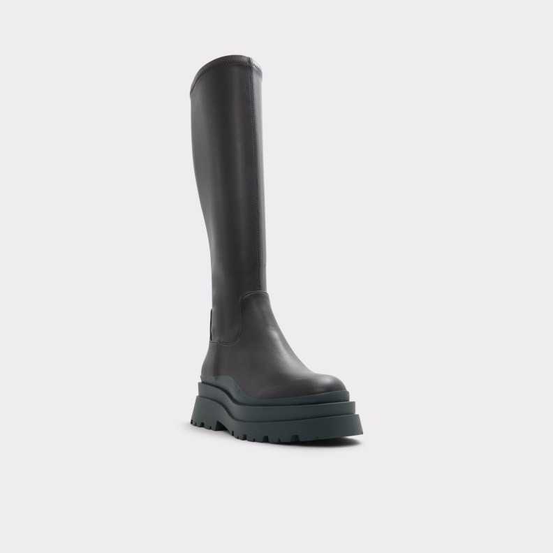 Fashion Aldo Black Synthetic Smooth New Arrival Majorr Knee-High Boot Lug Sole