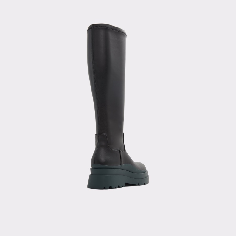 Fashion Black Synthetic Smooth Aldo New Arrival Majorr Knee-High Boot Lug Sole
