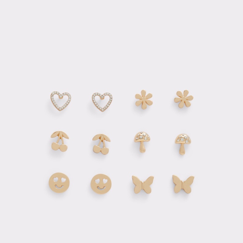 Last Chance Manantariel Stud Earrings Gold-Clear Multi Aldo Fashion