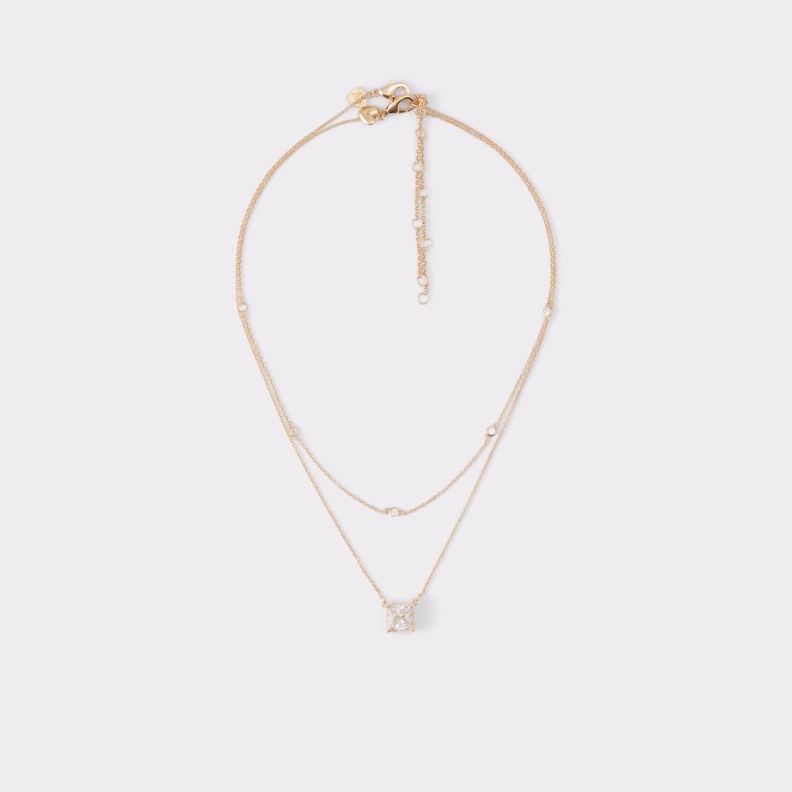 Fashion Aldo Gold-Clear Multi Manedegyn Necklace