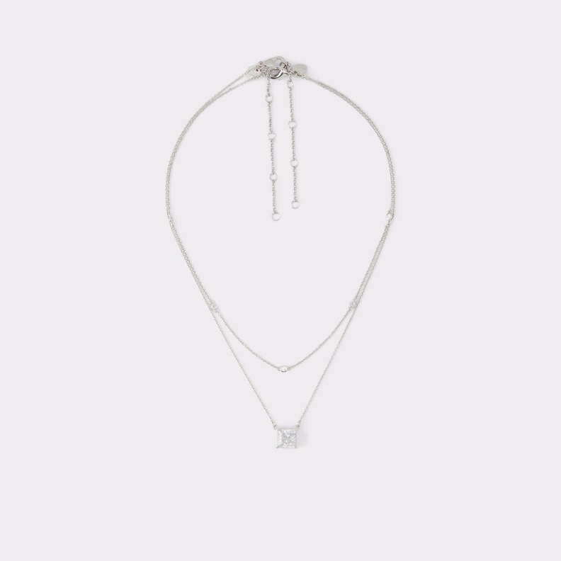 Fashion Aldo Manedegyn Necklace Silver-Clear Multi