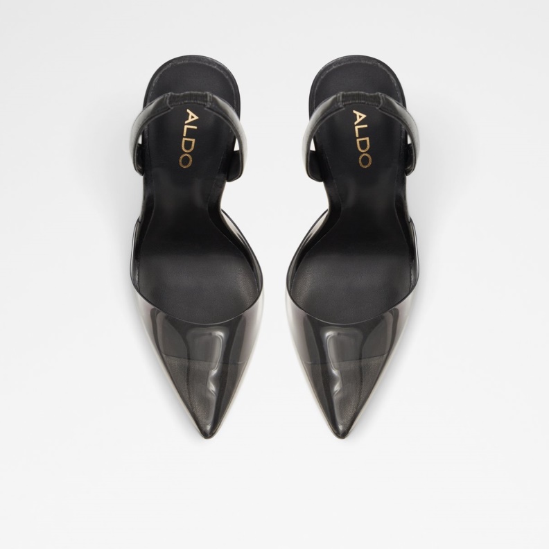 Black Fashion Aldo Marie Sling Back High Heel Stiletto Heel
