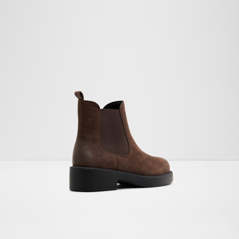 Aldo New Arrival May Chelsea Boot Lug Sole Dark Brown Fashion