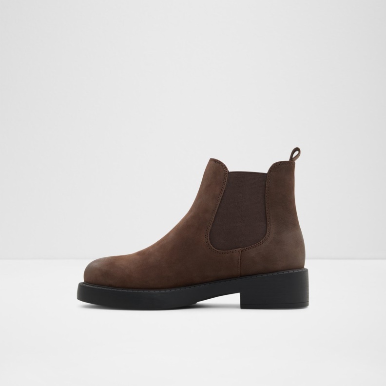 Aldo New Arrival May Chelsea Boot Lug Sole Dark Brown Fashion