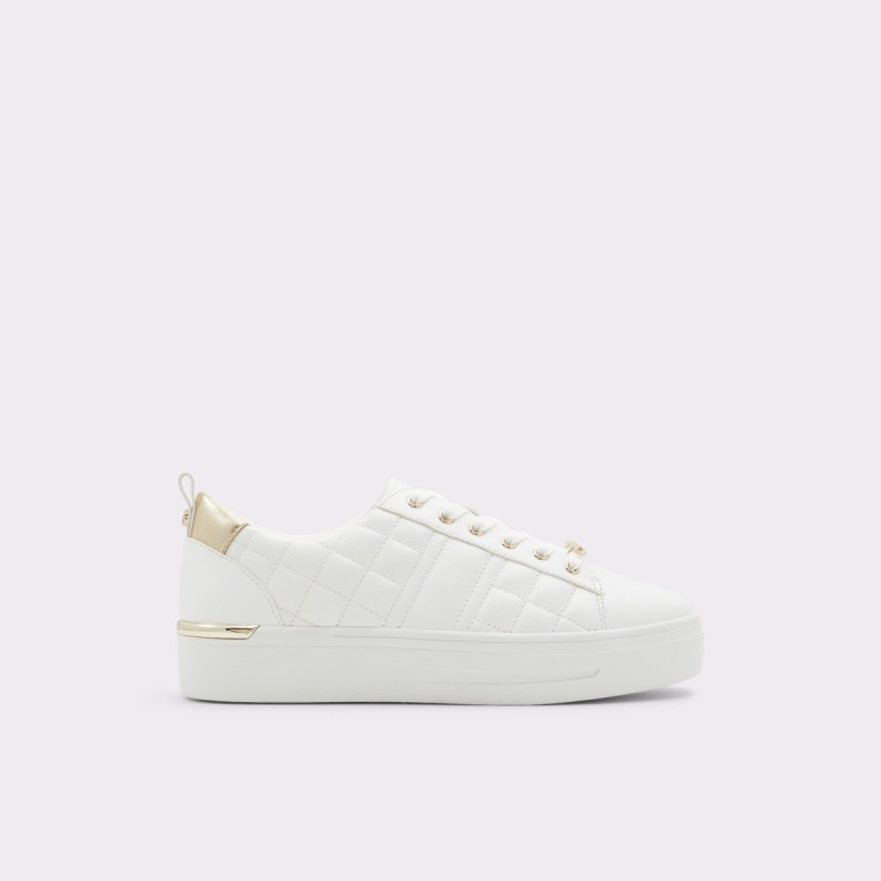 Meadow Low Top Sneaker Cup Sole White Synthetic Quilted Aldo Fashion