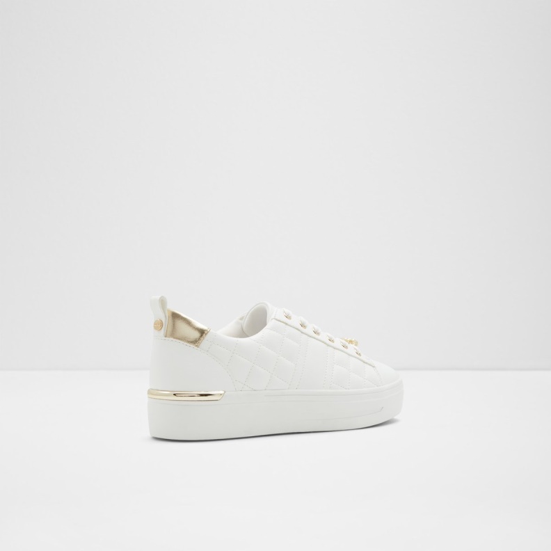 Meadow Low Top Sneaker Cup Sole White Synthetic Quilted Aldo Fashion