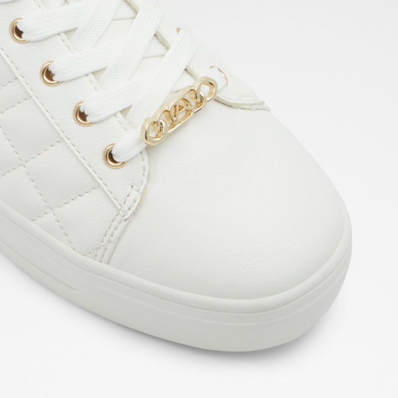 Meadow Low Top Sneaker Cup Sole White Synthetic Quilted Aldo Fashion