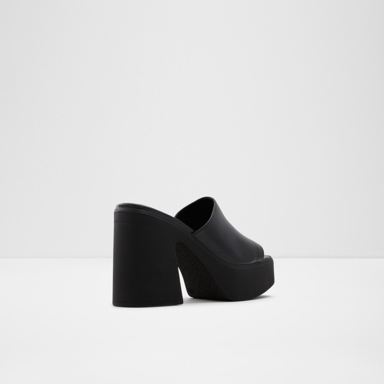 Black Aldo Fashion Melcee Heeled Mule Plateforme