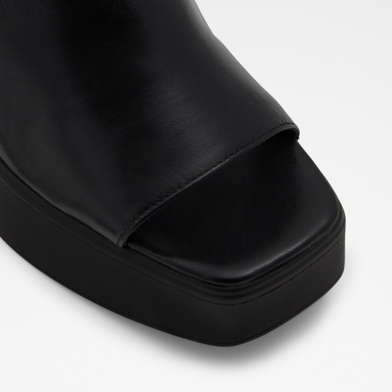 Black Aldo Fashion Melcee Heeled Mule Plateforme