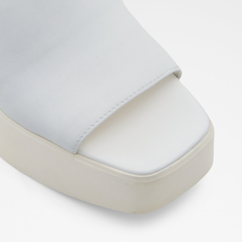 White Melcee Heeled Mule Plateforme Aldo Fashion