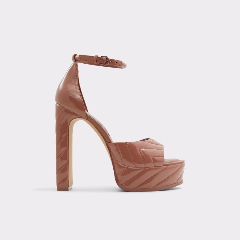 Rust Milena Ankle Strap Heeled Sandal Plateforme Aldo Fashion
