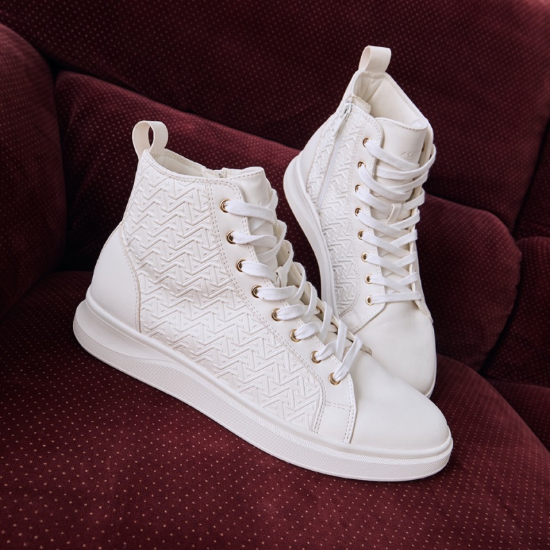 Aldo White Fashion Mirardo High Top Sneaker