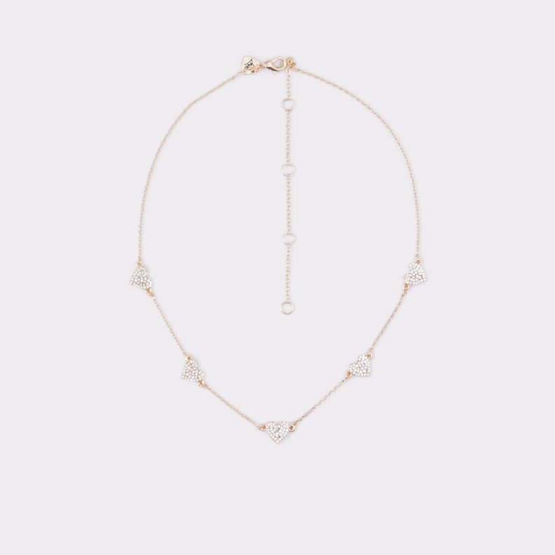 Fashion Aldo Sold Out Miroahar Necklace Gold-Clear Multi