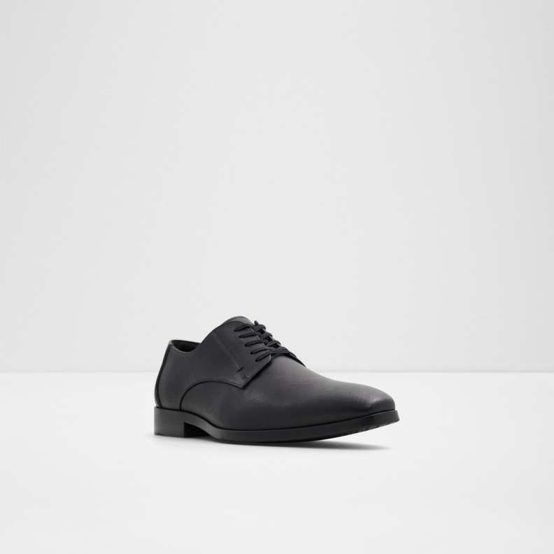 Fashion Black Leather Embossed Aldo New Arrival Montecassino Derby Shoe