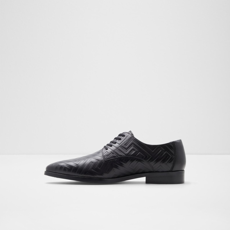Aldo Fashion Black Leather Embossed New Arrival Montecassino Derby Shoe
