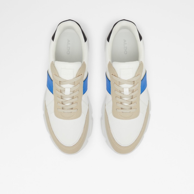 Fashion White-Navy Synthetic Mixed Material Murvaise Jogger Sole Sneaker Aldo