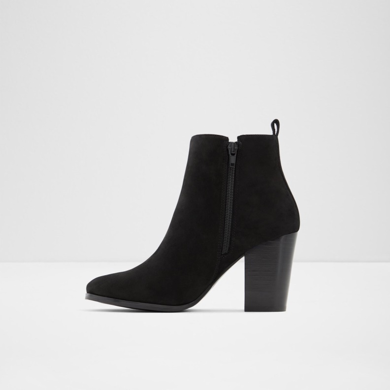 Black Leather Nubuck Low Stock Noemieflex Ankle Boot Block Heel Aldo Fashion