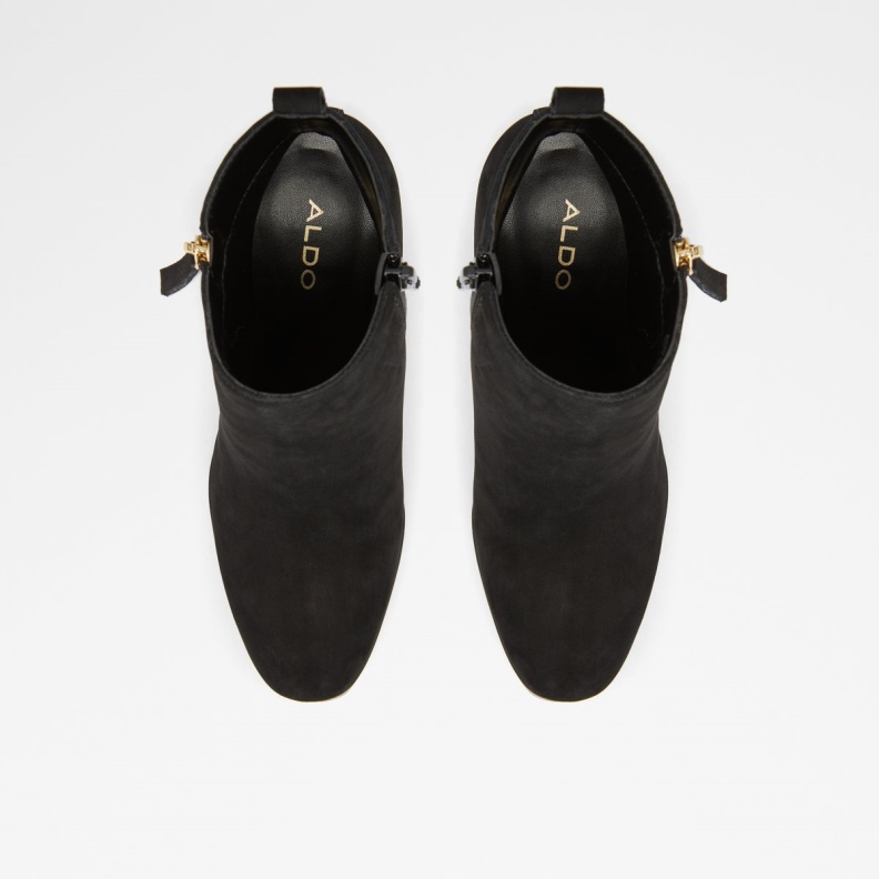 Black Leather Nubuck Low Stock Noemieflex Ankle Boot Block Heel Aldo Fashion