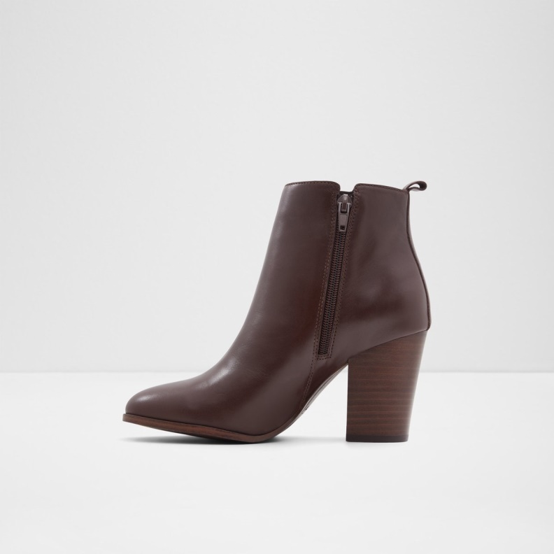 Noemieflex Ankle Boot Aldo Fashion Dark Brown Leather Smooth