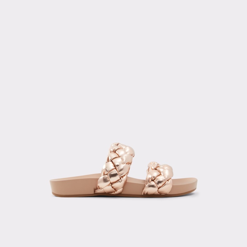 Oaka Slide Sandal Rose Gold Aldo Fashion
